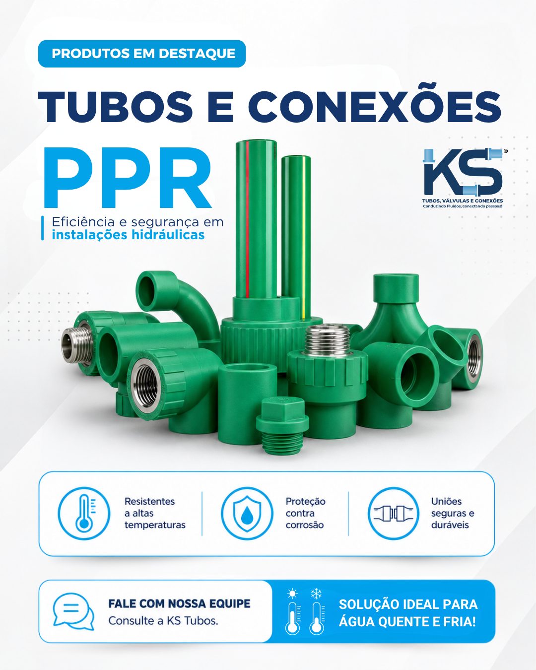 Post da KS Tubos sobre tubos e conexões PPR